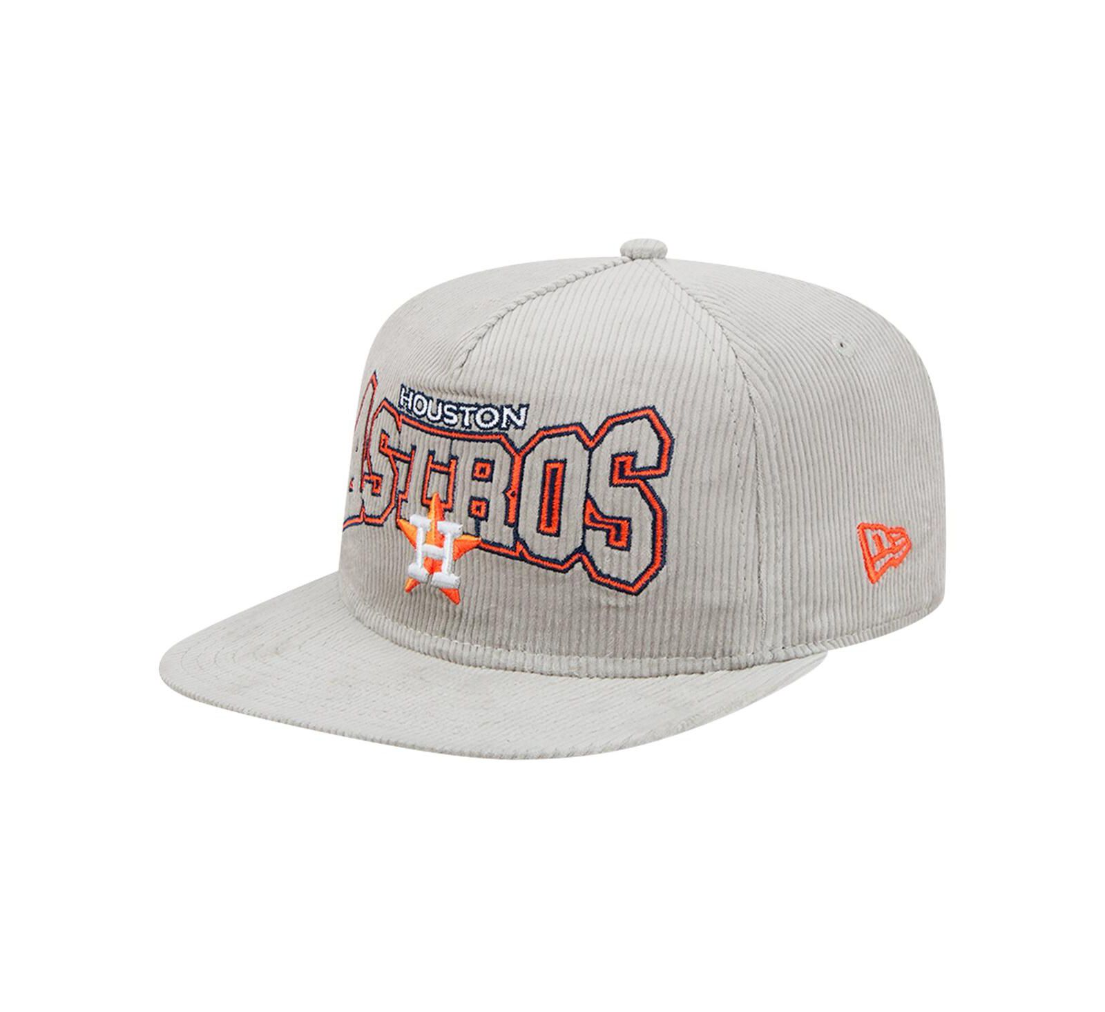 Мужская кепка New Era Gray Houston Astros Corduroy Golfer Snapback Hat