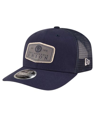 Мужская кепка New Era Navy Philadelphia Union Labeled 9SEVENTY Trucker Stretch-Snap Adjustable Hat