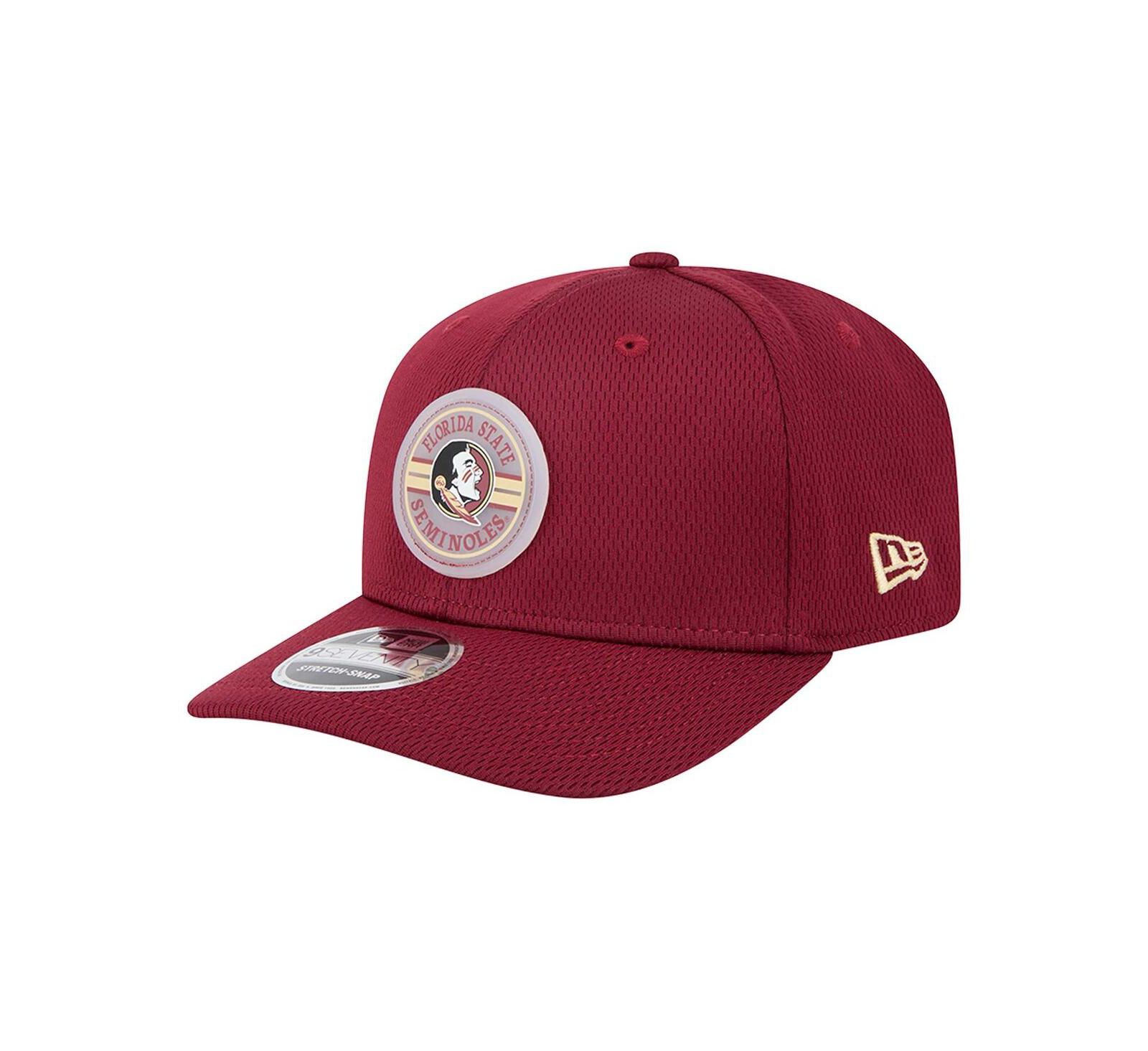 Мужская кепка New Era Garnet Florida State Seminoles Patched 9SEVENTY Stretch-Snap Adjustable