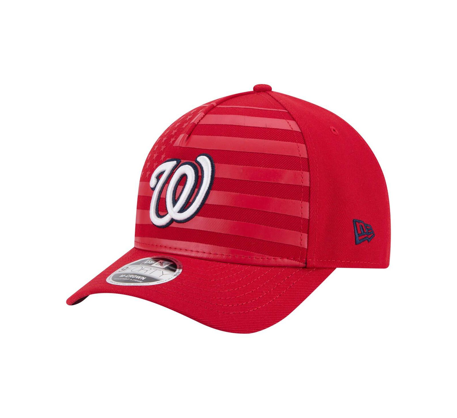 Мужская кепка New Era Washington Nationals American Flag 9FORTY M-Crown A-Frame Adjustable Red