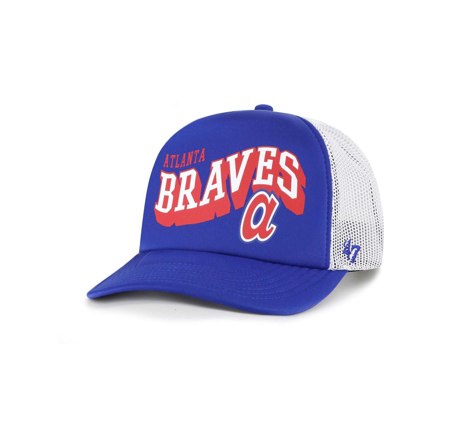 '47 Brand Men's Royal Atlanta Braves Meander Foam Trucker Snapback Hat