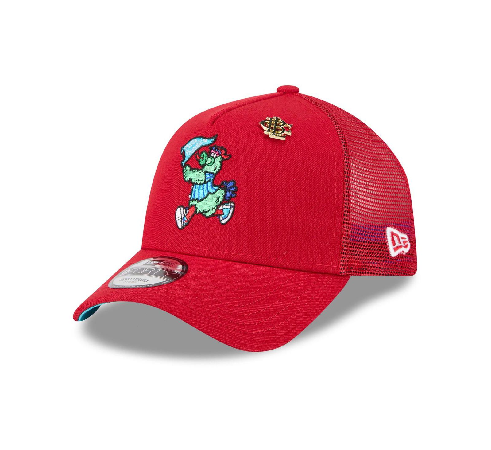 New Era Мужская бейсболка trucker A-Frame 9FORTY регулируемая, красная Philadelphia Phillies 2025 Big League Chew