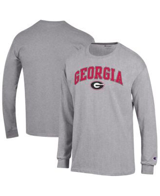Champion Men's Heather Gray Georgia Bulldogs Arch Over Logo Long Sleeve T-Shirt