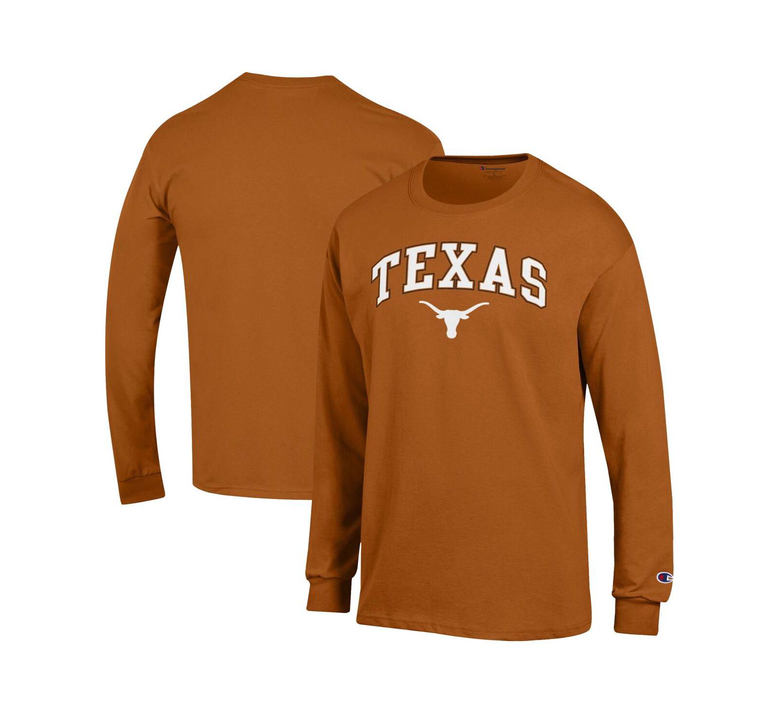 Champion Men's Texas Orange Texas Longhorns Arch Over Logo Long Sleeve T-Shirt