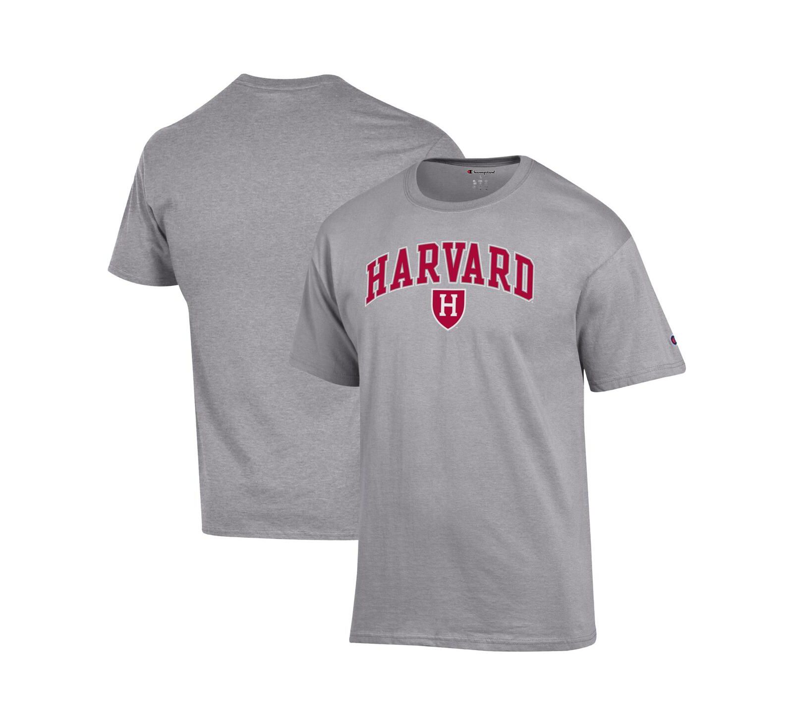 Champion Men's Heather Gray Harvard Crimson Arch Over Logo T-Shirt