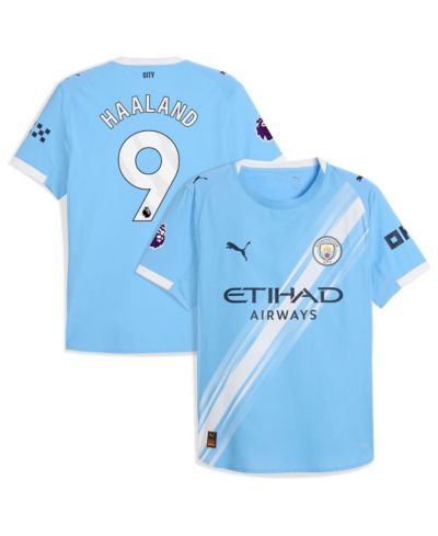 Puma Men's Erling Haaland Sky Blue Manchester City 2025/26 Home Authentic Player Jersey