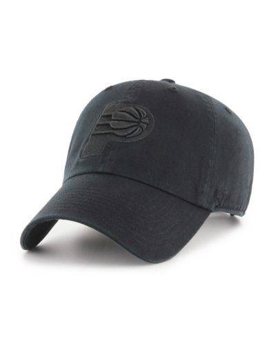 Мужская кепка '47 Brand Black Indiana Pacers Primary Logo Clean Up Adjustable