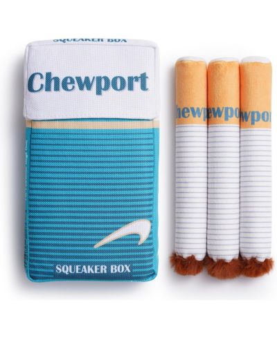 Nocciola 3 Pack Chewport Refreshing Dog Squeaky Toys with a Box, Interactive Plush Toys