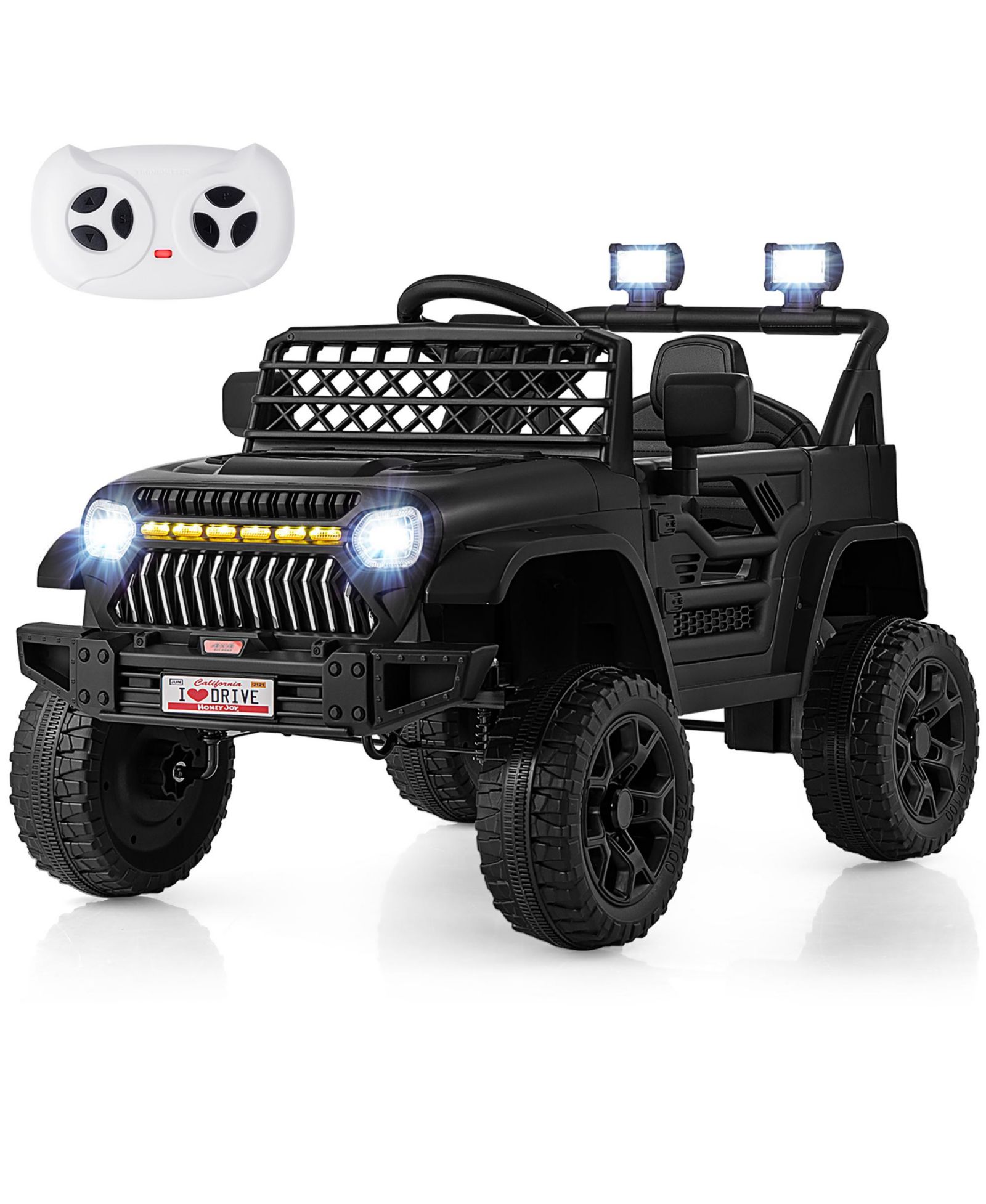 Gymax 12V Battery-Powered Remote-Control Ride-On Truck, 66 lbs, Ages 3+