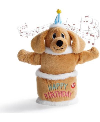 Nocciola Birthday Cake Dog Toy, Dancing with Echo Function Feature, Singing Birthday Songs, Interactive Dog Toys, Plush Stuffed Puppy Toy