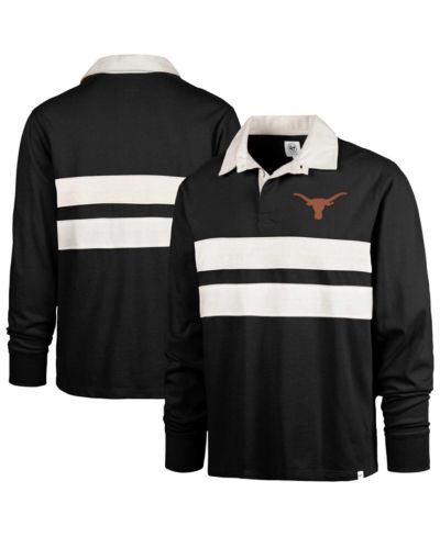 '47 Brand Мужская рубашка поло '47 Brand Black Texas Longhorns Clubhouse Knox Thames Long Sleeve Rugby