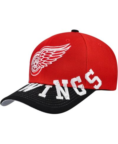 Кепка Mitchell & Ness Men's Red/Black Detroit Red Wings Under Arch Two-Tone Pro Crown Snapback Hat