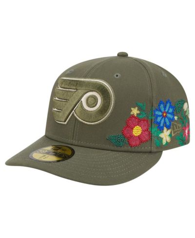 Мужская кепка New Era Philadelphia Flyers Tonal Florals 59FIFTY Fitted Olive