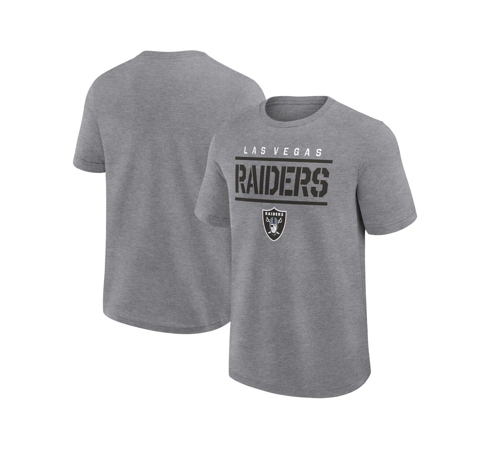 Fanatics Men's Heather Gray Las Vegas Raiders Big & Tall Top Notch T-Shirt