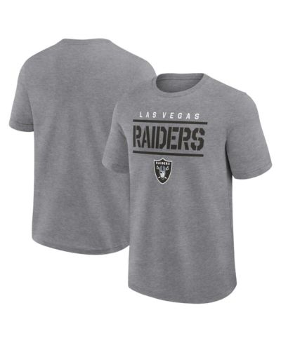 Fanatics Men's Heather Gray Las Vegas Raiders Big & Tall Top Notch T-Shirt