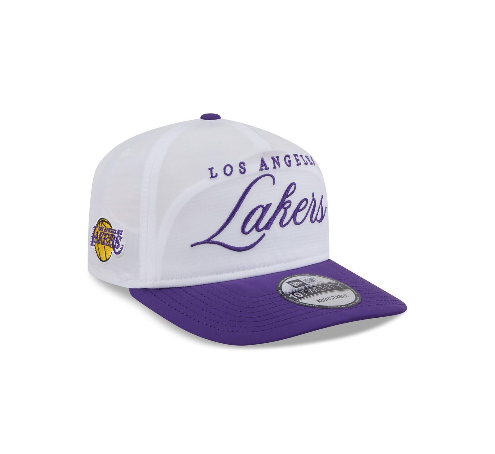 New Era Men's White/Purple Los Angeles Lakers 2025 NBA Draft On-Stage Nylon 19TWENTY Adjustable Hat
