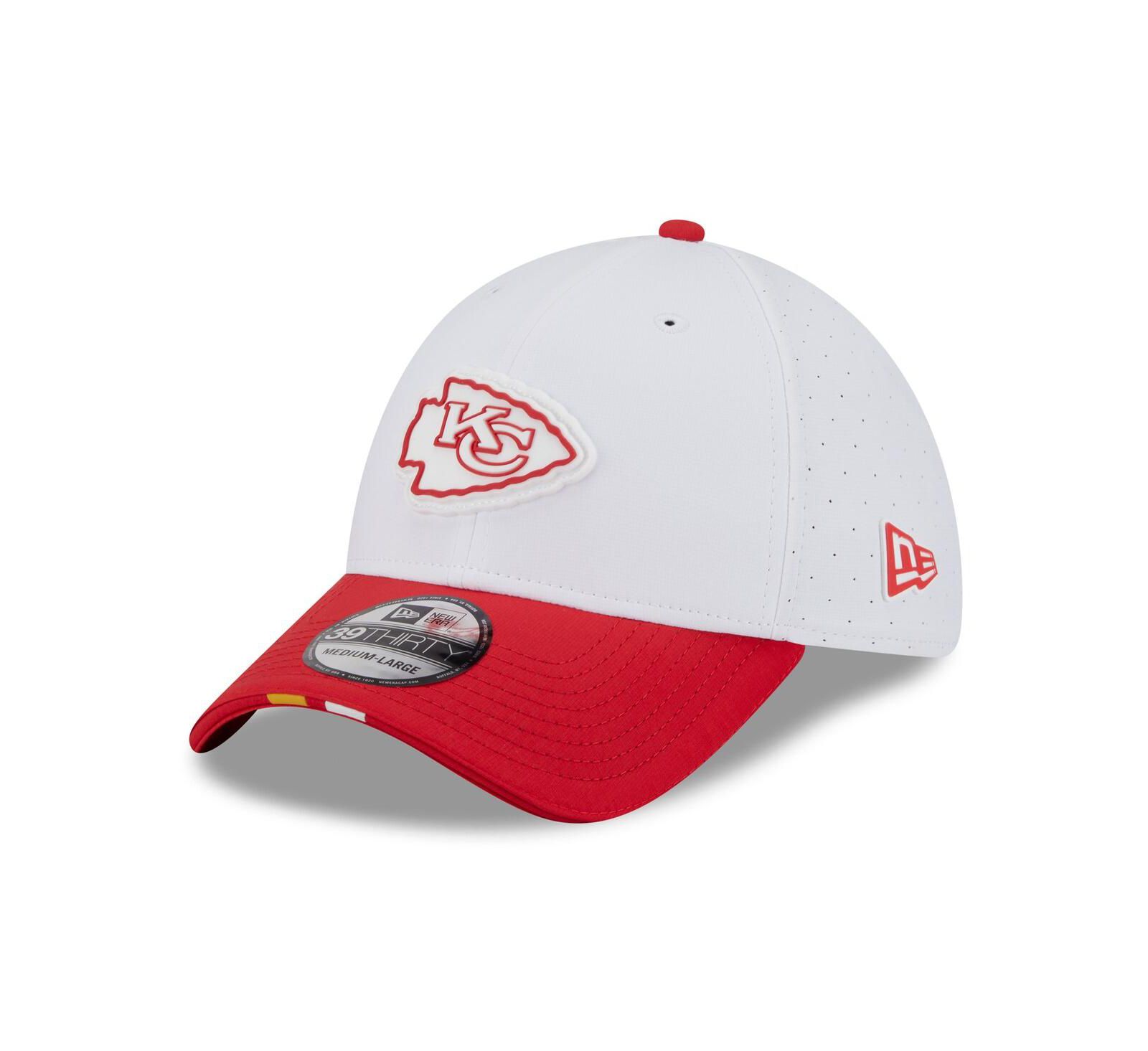 New Era Men's White/Red Kansas City Chiefs 2025 NFL Training Camp 39THIRTY Flex Hat