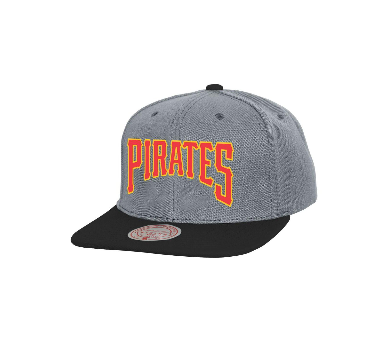 Мужская кепка Mitchell & Ness Pittsburgh Pirates Cooperstown Collection Basic Flip Snapback, серая