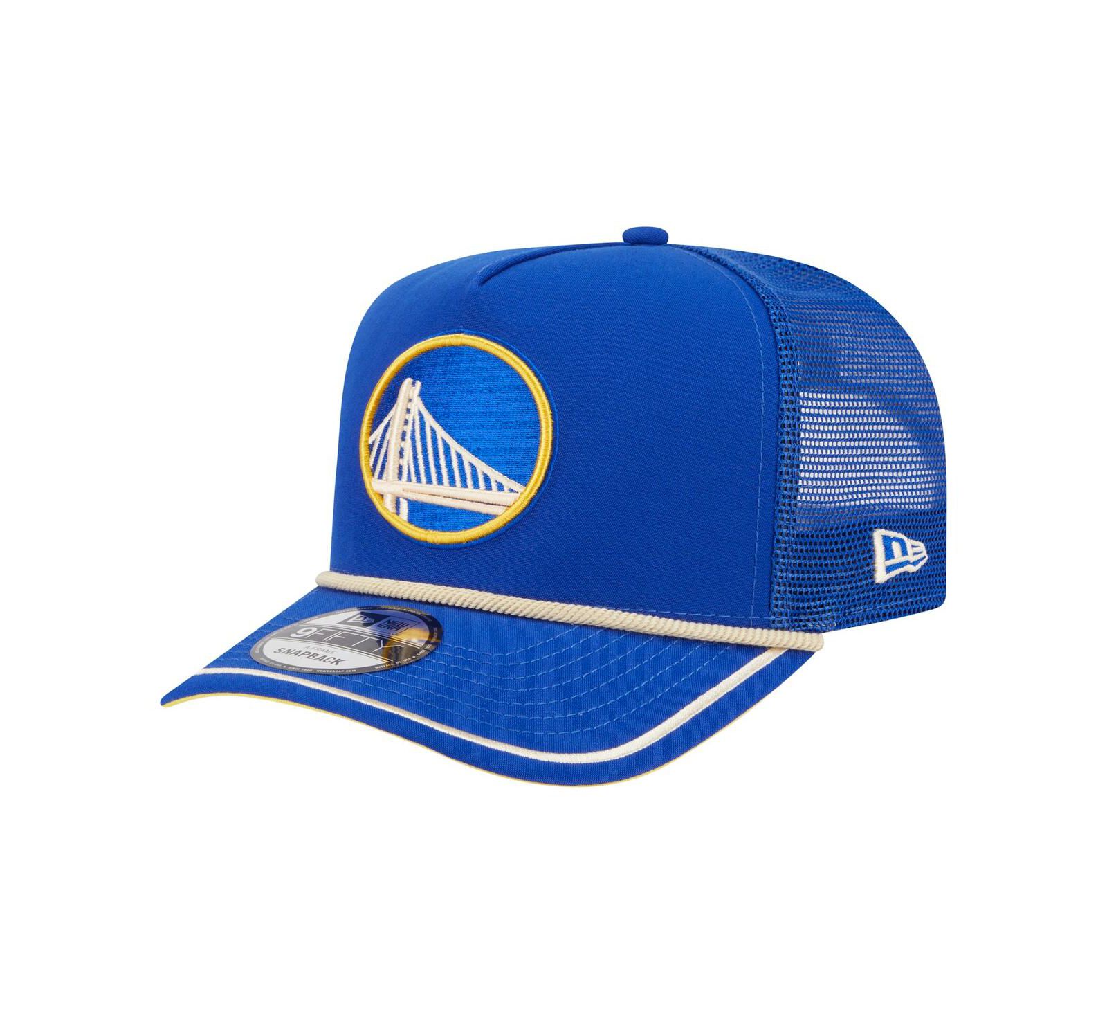 New Era Men's Royal Golden State Warriors Vintage Team Rope A-Frame 9FIFTY Snapback Hat