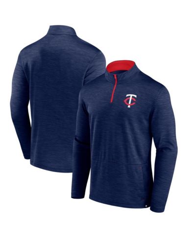 Fanatics Мужская толстовка на молнии Heather Navy Minnesota Twins Fundamentals Quarter-Zip Pullover