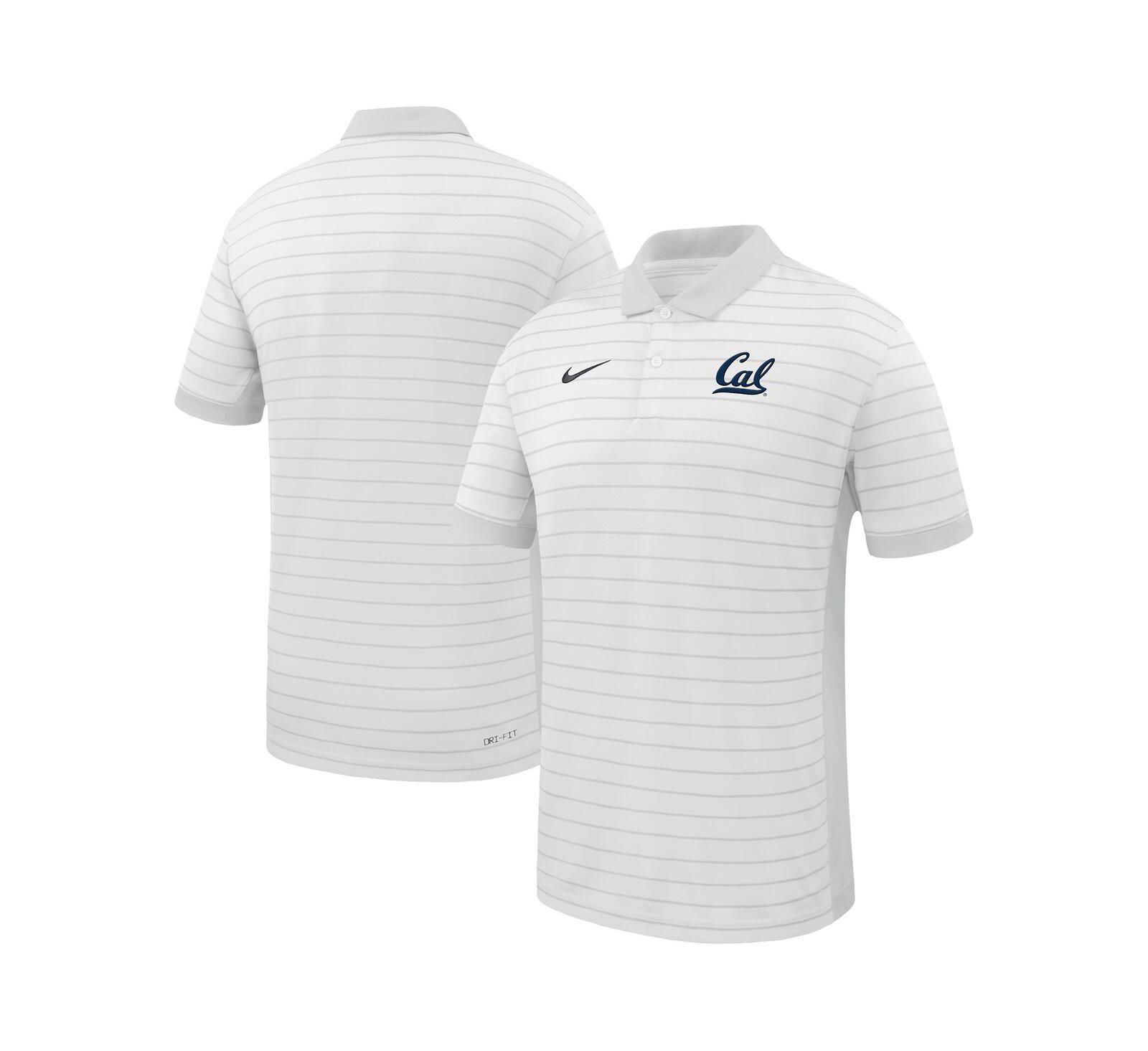 Nike Men's White Cal Bears 2025 Early Season Coaches Sideline Victory Stripe Performance Polo Shirt