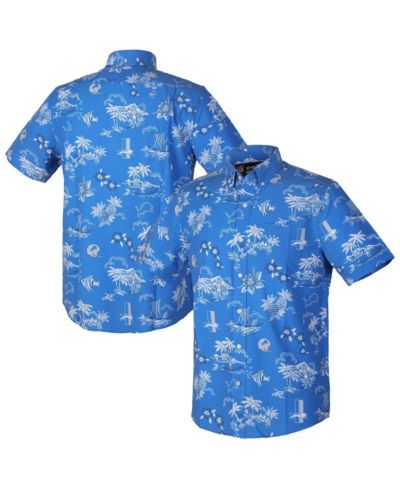 Мужская рубашка Reyn Spooner Blue Detroit Lions Throwback Kekai Performance Button-Down