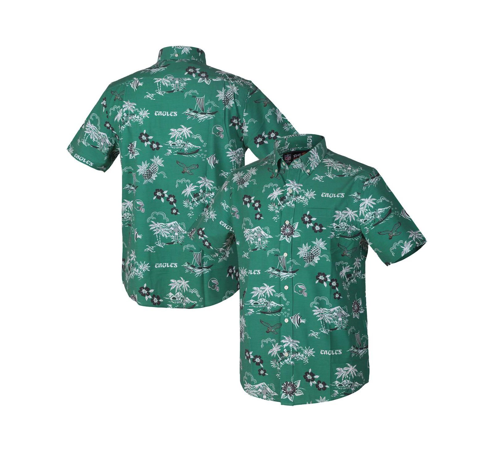 Reyn Spooner Men's Green Philadelphia Eagles Throwback Kekai Performance Button-Down Shirt