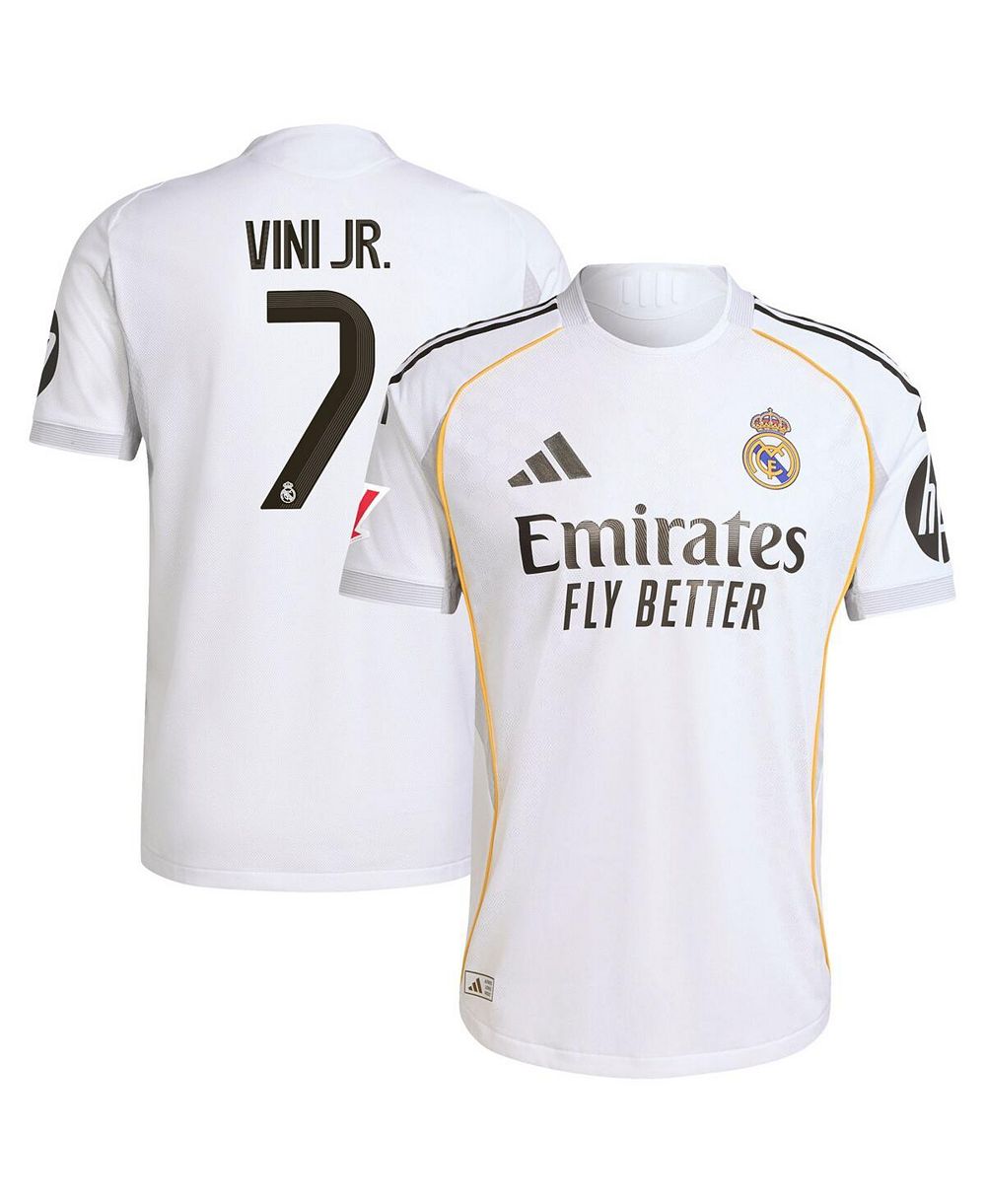 adidas мужская аутентичная домашняя джерси Real Madrid 2025/26 Vini Jr. белого цвета