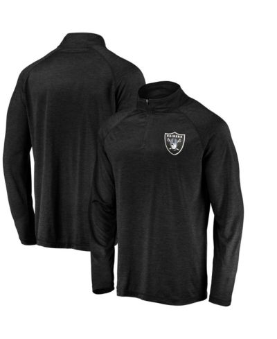 Мужская куртка-пуловер Fanatics Las Vegas Raiders Black Raglan Quarter-Zip