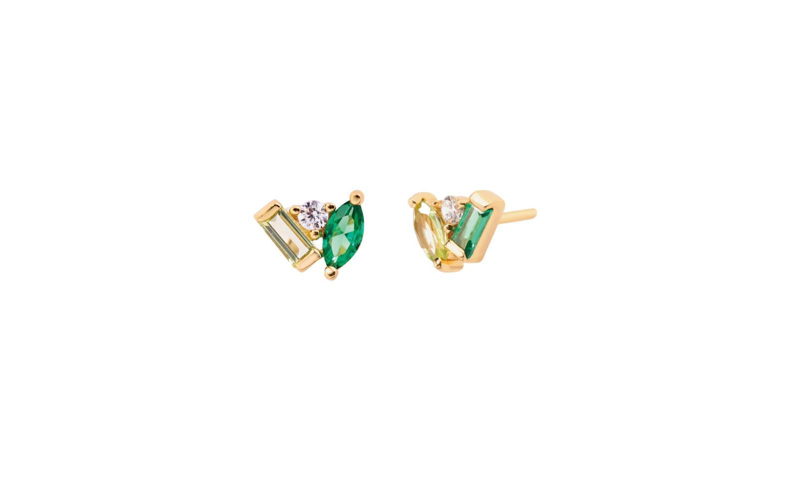 Seraphina Celeste Tsavorite and Peridot Stud Earrings