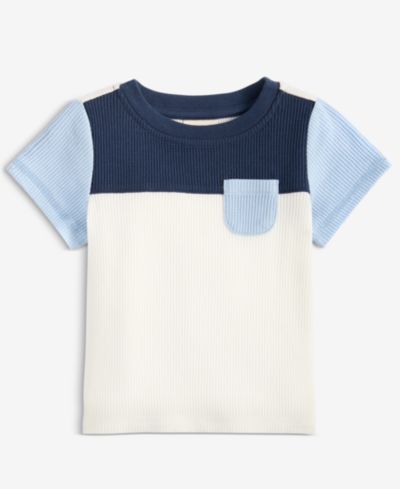 Детская футболка First Impressions Mix and Match Waffle Colorblocked, 3M-24M