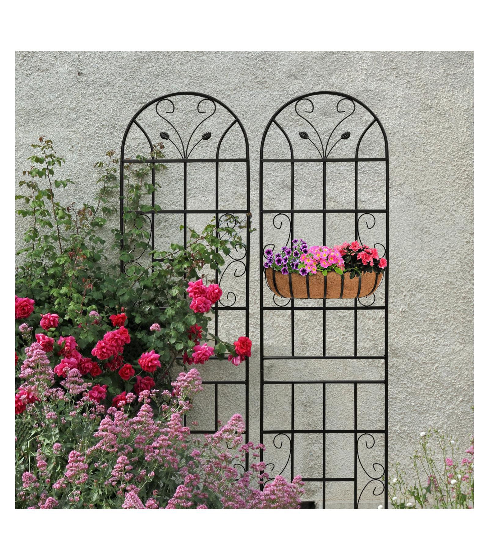 Streamdale Furniture 86.7" 2 Pack Metal Garden Trellis