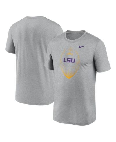 Мужская футболка Nike Heather Gray LSU Tigers Primetime Legend Icon Performance