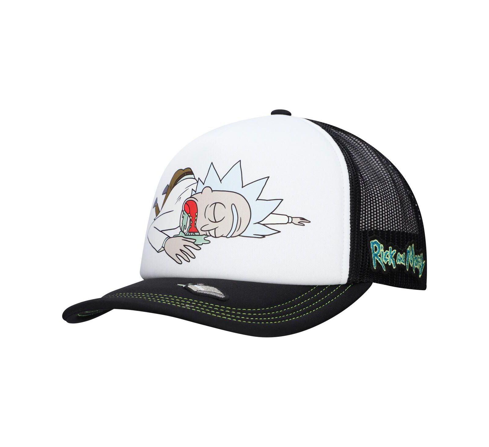 Мужская и женская кепка Lids Rick and Morty Graphic Foam Trucker White/Black