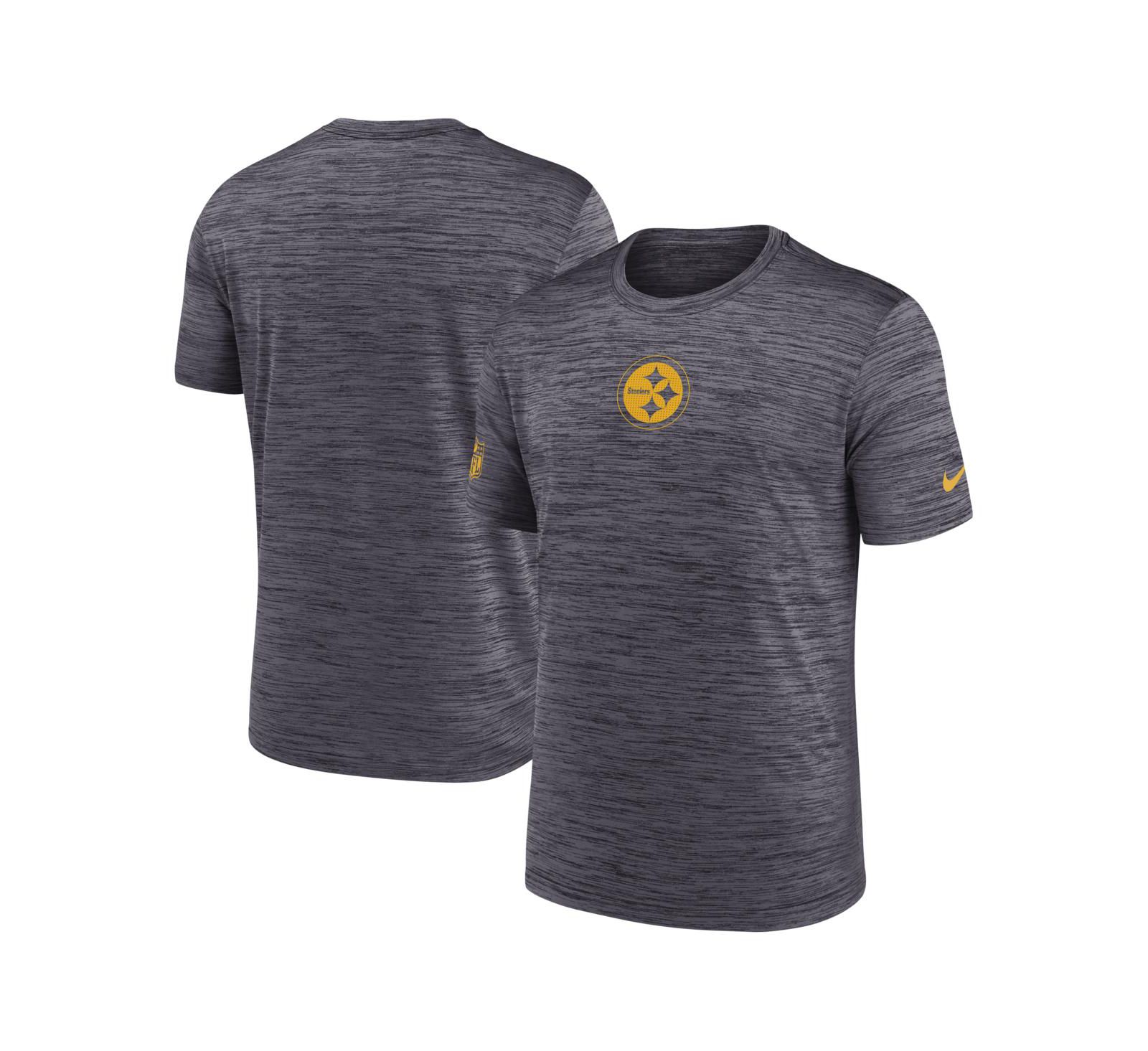 Nike Men's Black Pittsburgh Steelers Big & Tall Sideline Velocity Performance T-Shirt