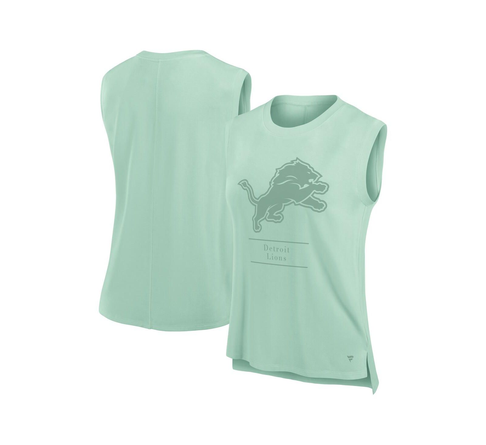 Fanatics Women's Mint Detroit Lions Studio Embrace Tank Top