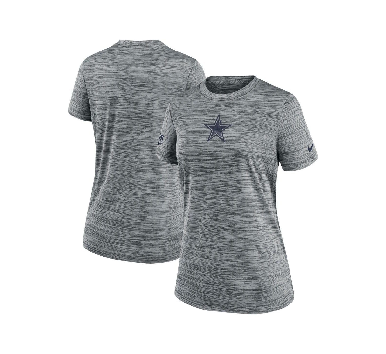 Nike Women's Gray Dallas Cowboys Sideline Velocity Performance T-Shirt