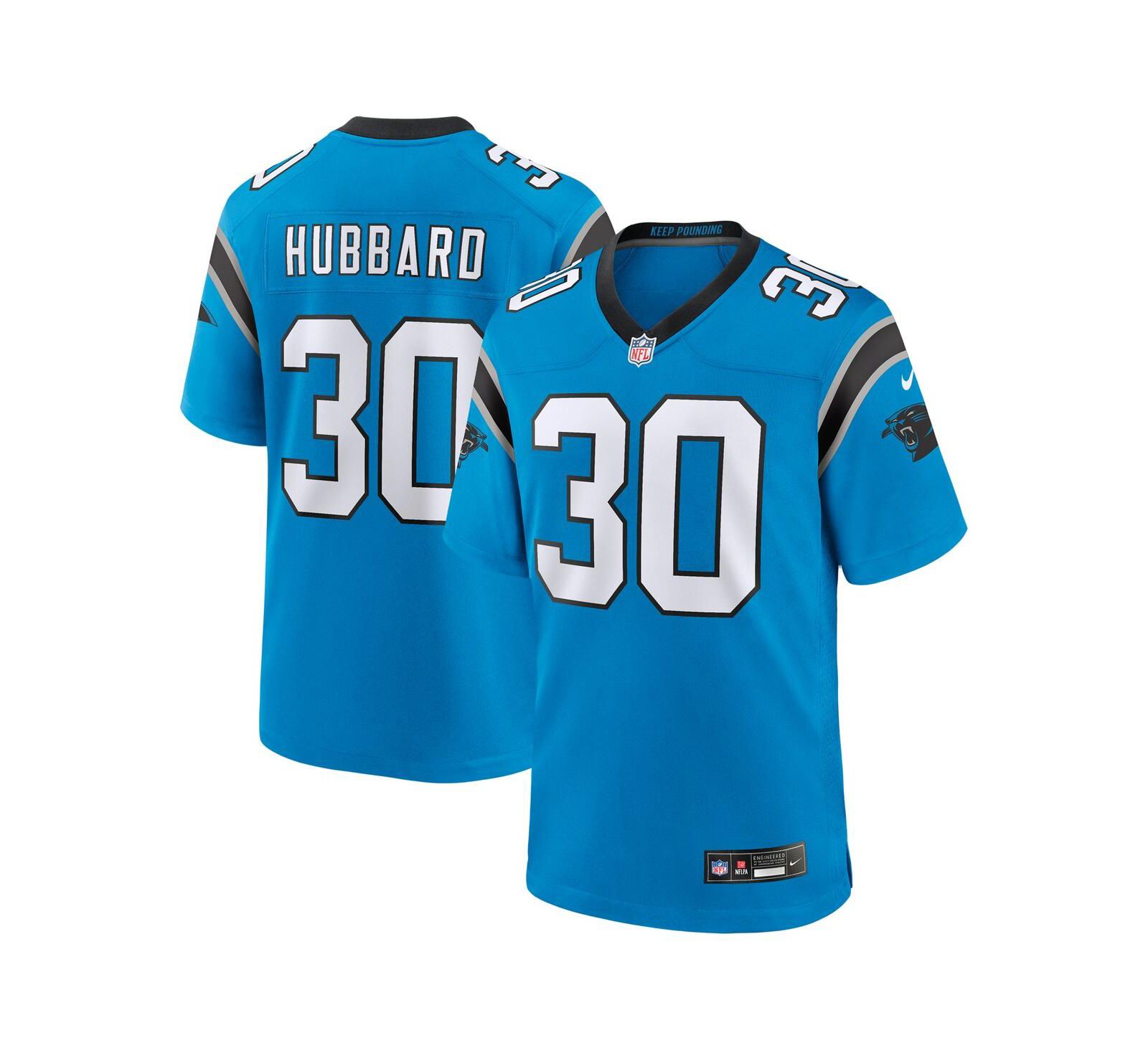 Мужская джерси Nike Chuba Hubbard Blue Carolina Panthers