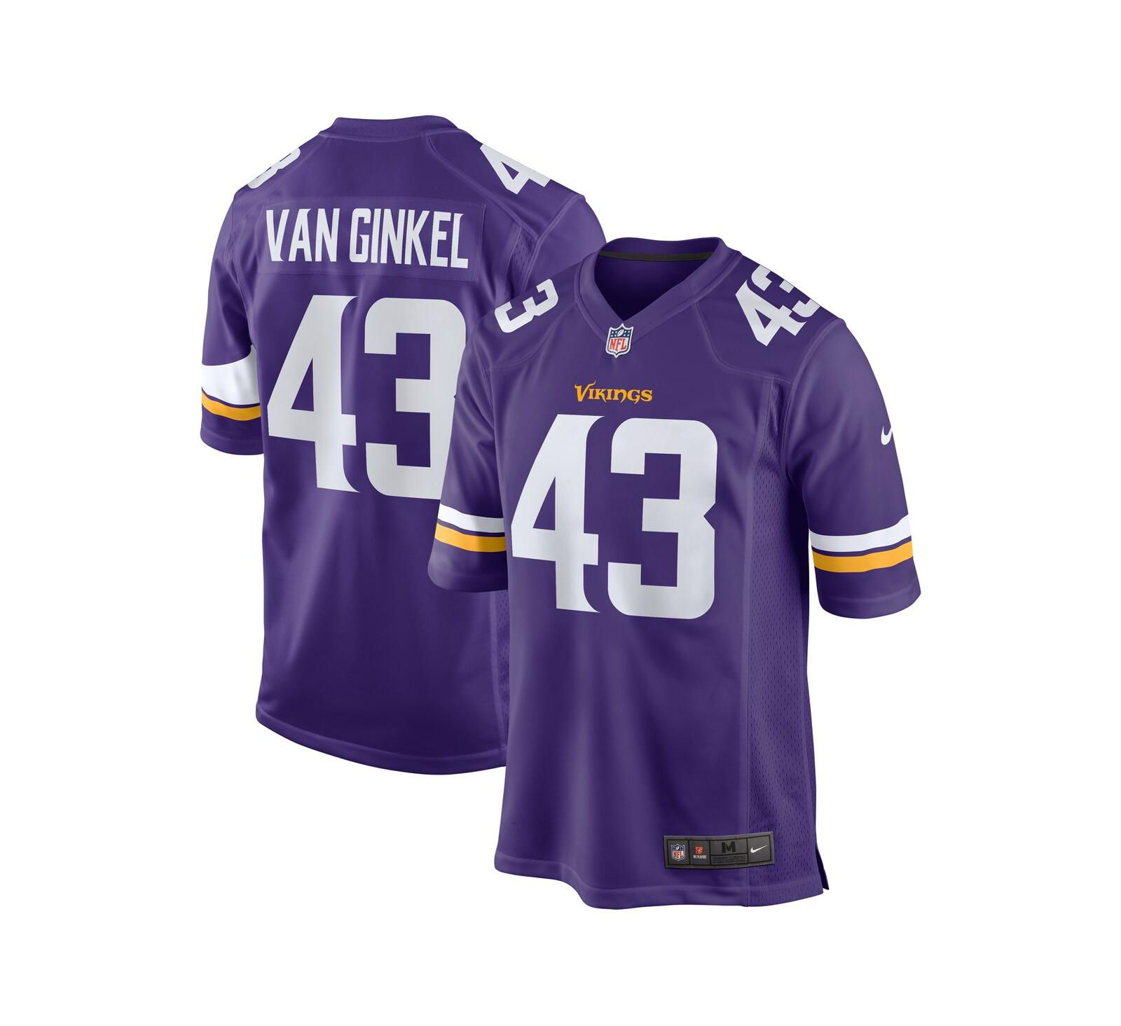 Nike Men's Andrew Van Ginkel Purple Minnesota Vikings Team Game Jersey