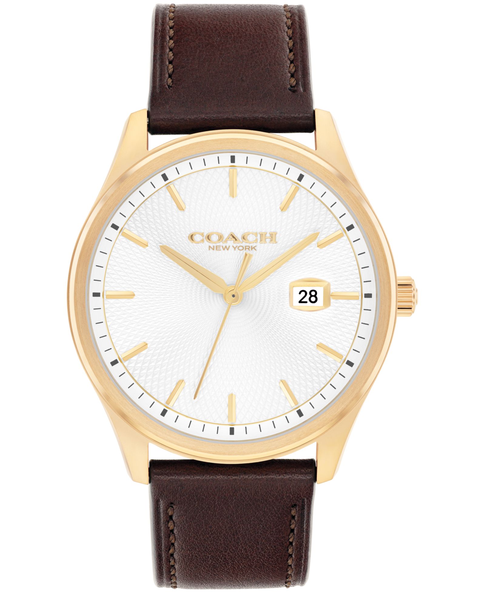 Мужские часы COACH Oliver Brown Leather Calfskin Strap 41mm
