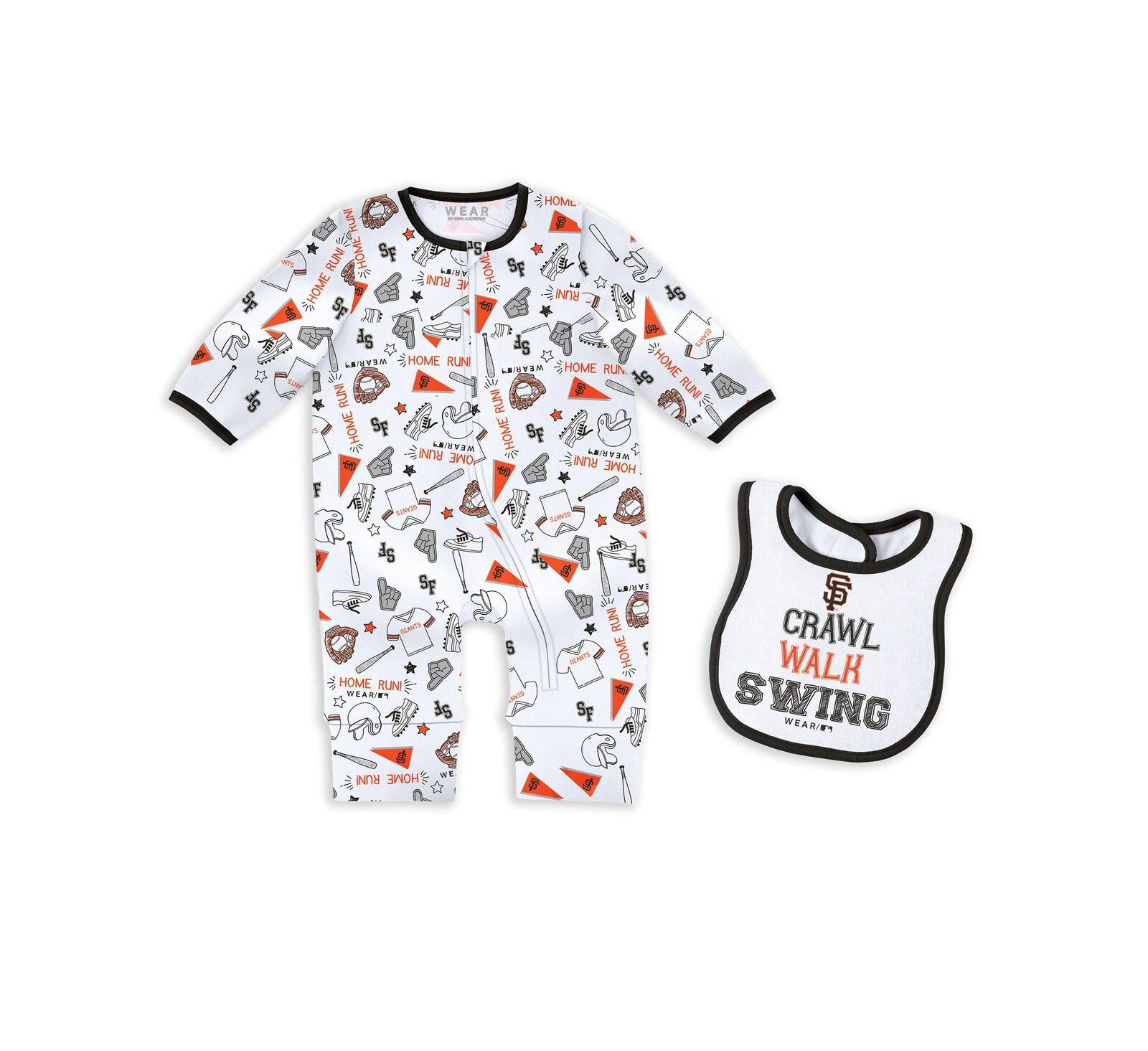 Комплект WEAR by Erin Andrews: комбинезон и нагрудник для малышей San Francisco Giants