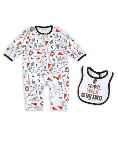 Комплект WEAR by Erin Andrews: комбинезон и нагрудник для малышей San Francisco Giants