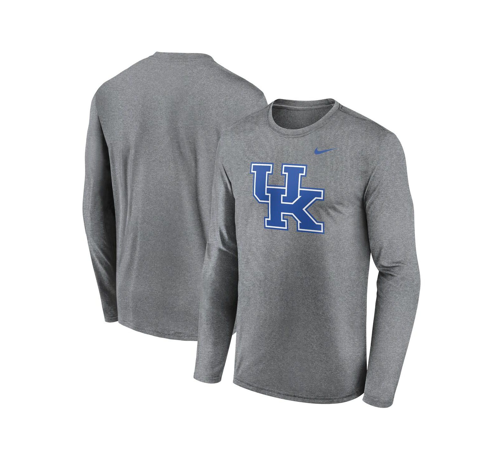 Nike Men's Heather Gray Kentucky Wildcats Primetime Primary Legend Long Sleeve T-Shirt