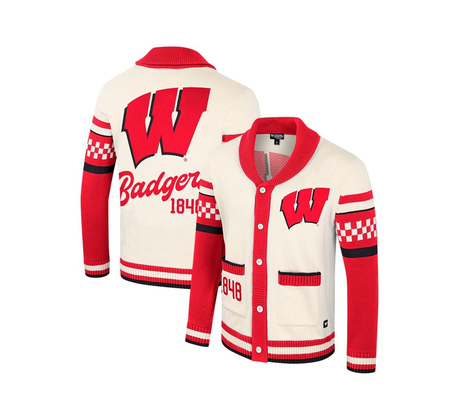Свитер Colosseum Мужской и Женский Cream Wisconsin Badgers Wild Collective Jacquard