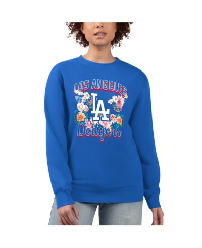 Женский свитшот G-III 4Her by Carl Banks с графическим принтом Royal Los Angeles Dodgers Flowers