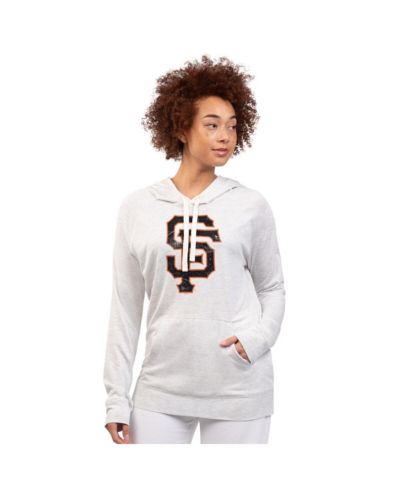 G-III 4Her by Carl Banks Women's Oatmeal San Francisco Giants Pregame Pullover Hoodie