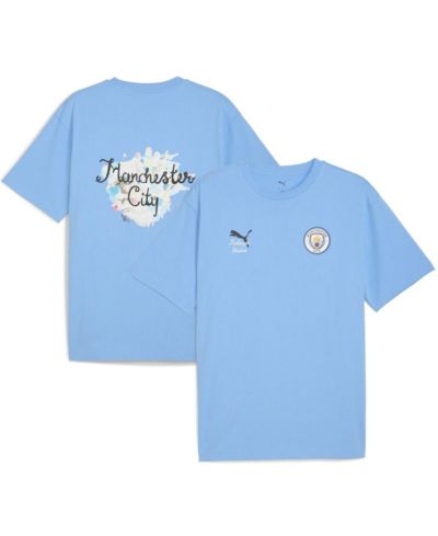 Мужская футболка Puma x Kid Super Manchester City 2025 FIFA Club World Cup, светло-голубая, с графическим принтом