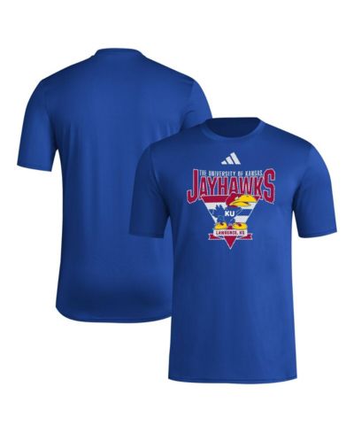 Adidas Men's Royal Kansas Jayhawks 2024 Locker Trilateral Pre-Game T-Shirt