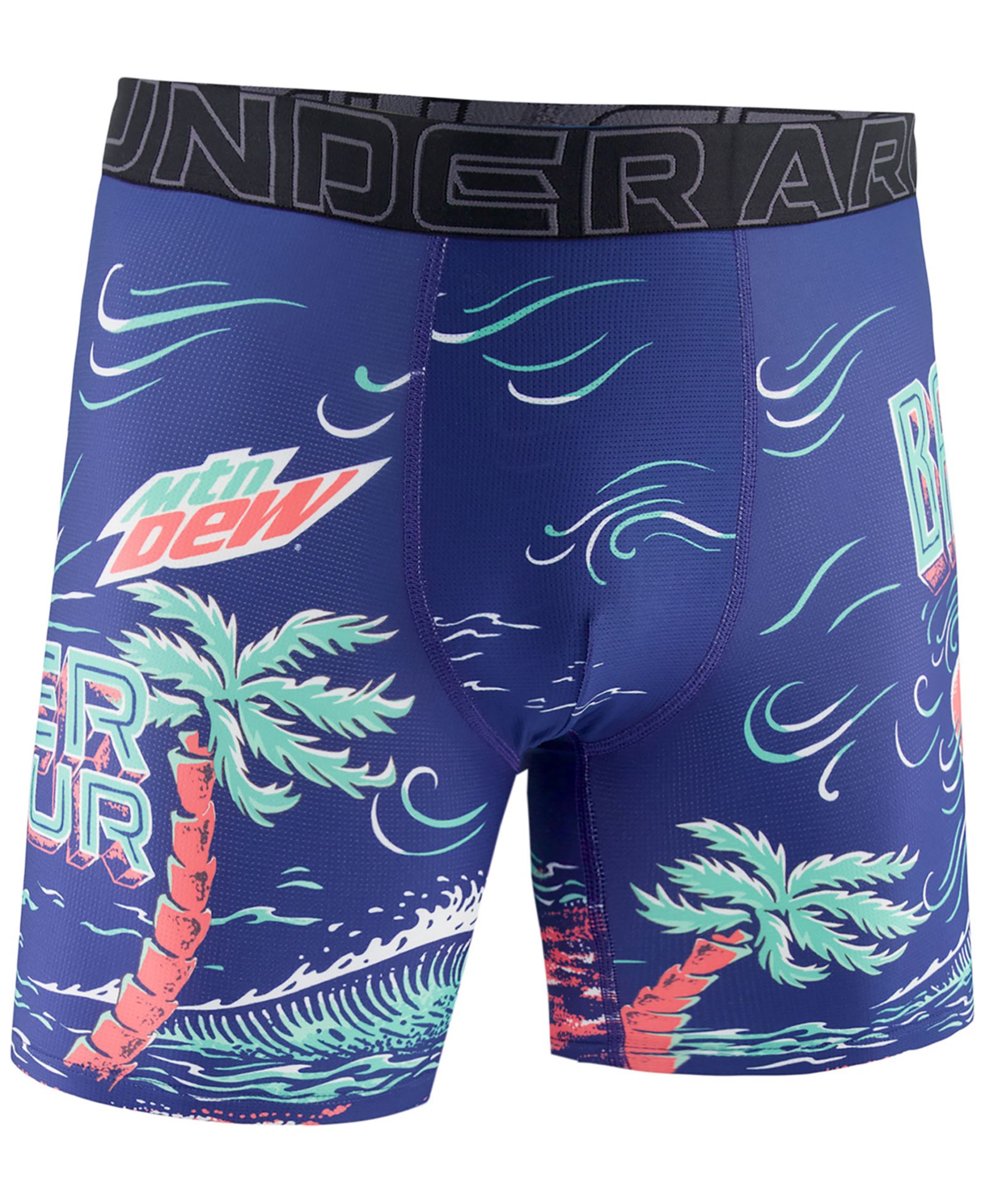 Under Armour Men's Mountain Dew Printed Performance Tech Mesh 6" Boxer Briefs
