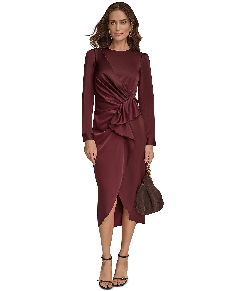Donna Karan New York Женское платье Midi с драпировкой